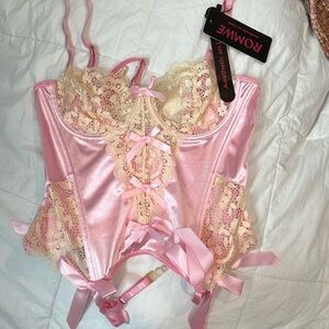 Romwe Pink Bustier